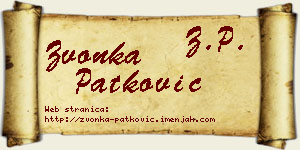 Zvonka Patković vizit kartica